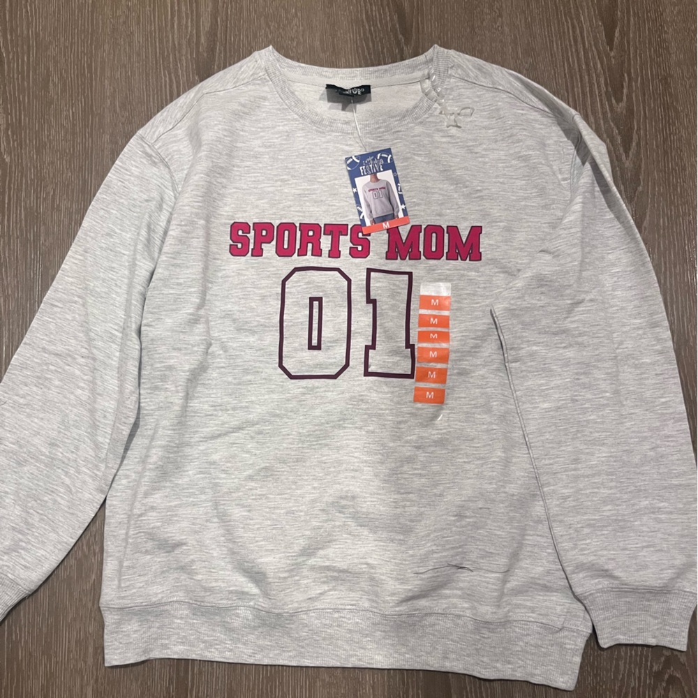 Freshman Heather Gray Sports Mom Sweatshirt